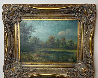 Landscape Oil Painting Signed Finch