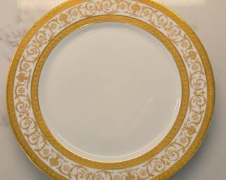 Antique Wm. Guérin & Co. Limoges Gold Decorated Dinner Plate
