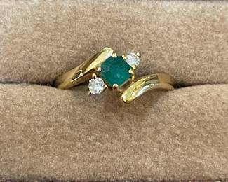 18k Yellow Gold Bypass Ring