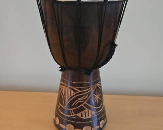 Hand-Carved Djembe Drum