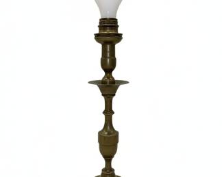 Vintage Brass Candlestick Table Lamp