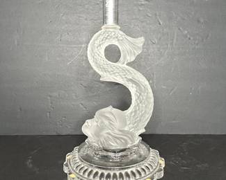 Baccarat Crystal Dolphin Candlestick Holder