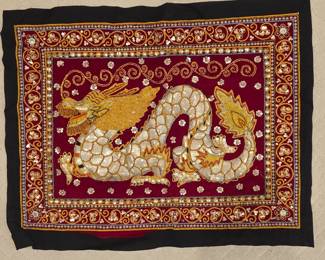 Burmese Kalaga Dragon Tapestry