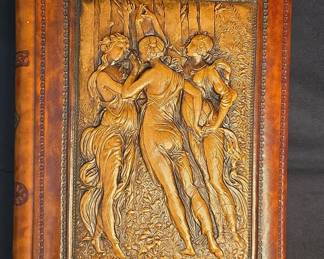 Leather Bound Journal with Embossed "The Three Graces"