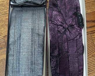 Valentino Cravatte Silk Cummerbund and Bow Tie Set