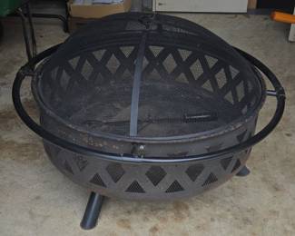 Round Steel Wood-Burning Fire Pit