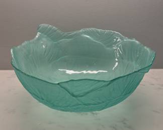 Vintage Viking Glass Cabbage Leaf Bowl