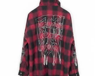 Haculla Red and Black Plaid Graphic Shirt