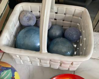 White Ceramic Basket