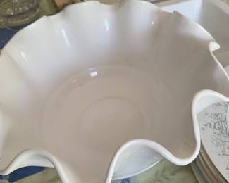 White Milk Glass Bowl