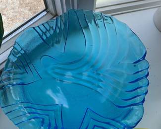 1930 Vintage Joseph Inwald Pressed Glass Bowl - Czechoslovakia