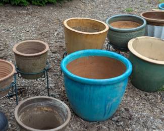 Ceramic Pots/ Yard Decor