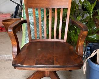 Wooden Office Chair-Vintage