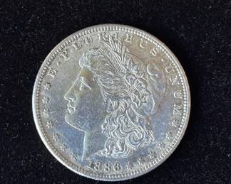 1886 Morgan Silver Dollar Coin
