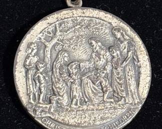 Sterling Silver Christ Blessing Children 