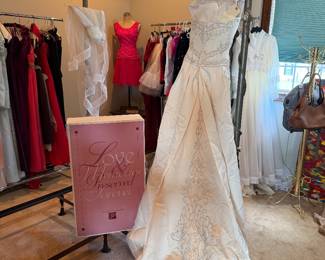 A gorgeous wedding gown,