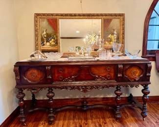 Antique Jacobean-style sideboard