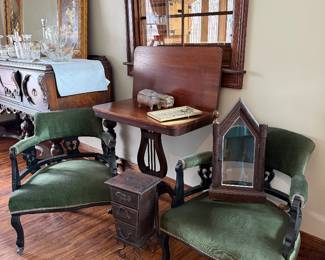 Pair of antique parlor chairs c. 1875-1890