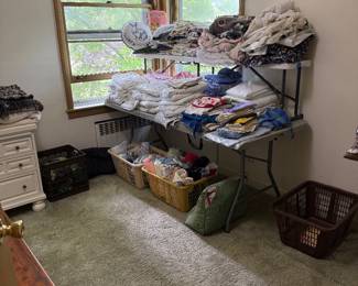 Tons of linens fabric also