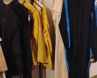 Wet jackets and dive suits..heavy gauge for ice water diving