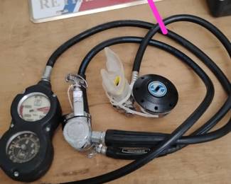 first and second stage regulator with pressure and depth
