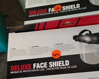 Protective face shields new in boxes