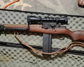 M1-A 7.62 Caliber Semi Automatic Carbine in perfect condition with three matching serial numbers. Rare Find.