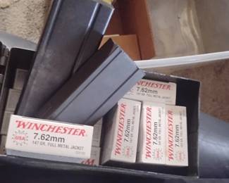 10 boxes of 7.62 mm ammo + Extra Large Magazines