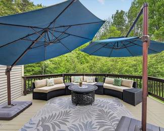 Two Large Patio Umbrellas