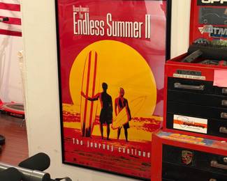 Vintage endless summer surf movie poster surfboard surfing surfer longboard