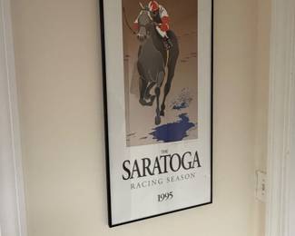 Out In Front" featuring the Saratoga Racing Season from 1995 poster