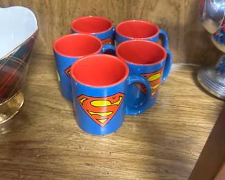 Five Superman cups