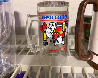 vintage Libbey glass mug features the Bud Light mascot Spuds MacKenzie