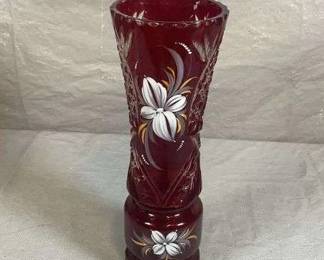 Bohemian Ruby Vase