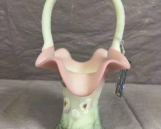 Fenton Lotus Mist Burmese Basket