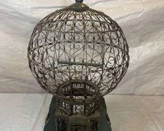 Wood & Wire Globe Bird Cage