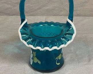 Fenton Hand Painted Basket
