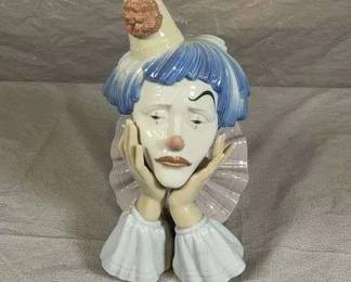 Lladro "Sad Clown" Jester Bust