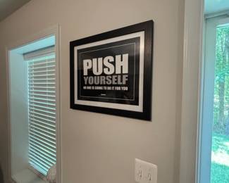 Framed Motivational Print Push Yourself