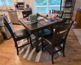 Bayside Furnishings Extendable Dining Table and Chairs Set