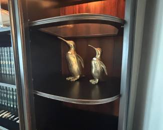 Set of Vintage Solid Brass Penguins, Mid Century Modern