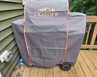 Traeger Timberline Series Grill, Grill Cover, Wood Pellet Storage Bins Accessories