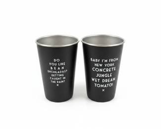Set of Mistaken Lyrics Quote Tumblers Tony Danza, Bean Enchiladas, New York, Cool Whip