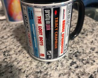 s Music Cassette Tape Collage Coffee Mug second image