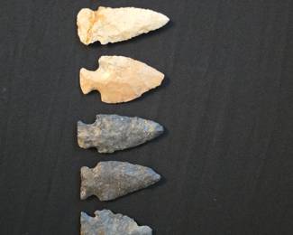 Collection of Native American Arrowheads