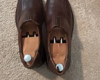 Clarks Mens Brown Leather Loafers with Shoe Trees