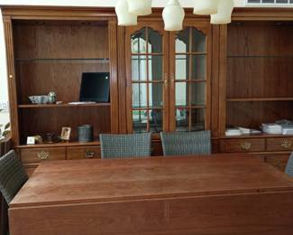 Walnut drop leaf dining table