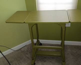 Vintage metal typewriter table