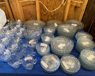 Blue bubble glass