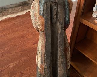 Bow figurehead for ship.  Purchased in England.  My opinion is that it was repainted.  We believe her hands will be found in storage before sale.  